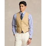 Linen-Blend Herringbone Vest