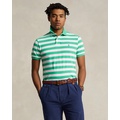 Classic Fit Striped Mesh Polo Shirt