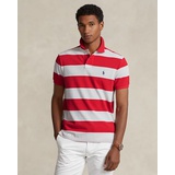 Custom Slim Fit Striped Mesh Polo Shirt