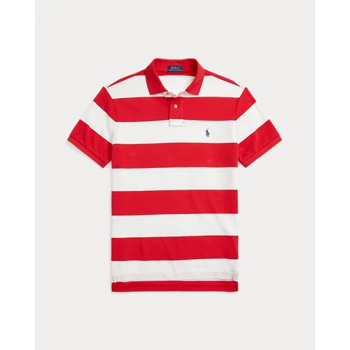 폴로 랄프로렌 Custom Slim Fit Striped Mesh Polo Shirt