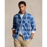 Classic Fit Plaid Flannel Camp Shirt