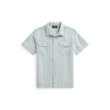 Checked Cotton-Linen Camp Shirt