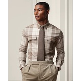 Plaid Wool-Silk-Cashmere Shirt