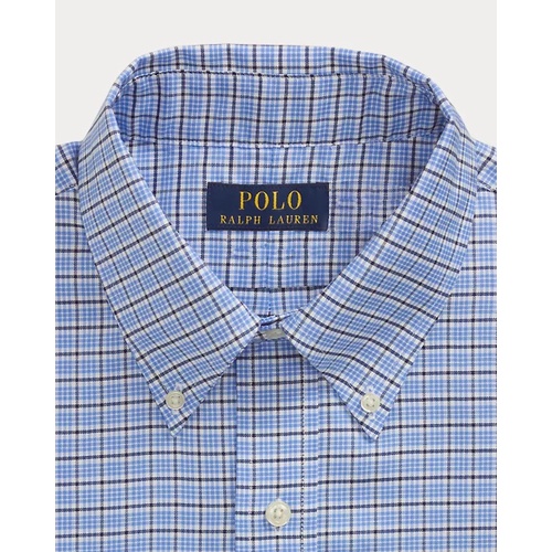 폴로 랄프로렌 Custom Fit Plaid Pinpoint Oxford Shirt