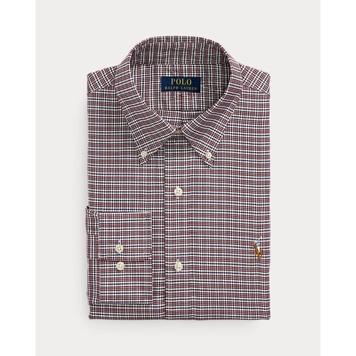 폴로 랄프로렌 Custom Fit Plaid Pinpoint Oxford Shirt