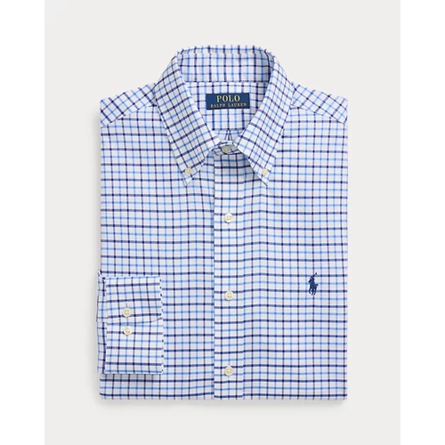 폴로 랄프로렌 Custom Fit Plaid Pinpoint Oxford Shirt