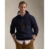 Leather Big Pony Fleece Hoodie