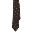 Vintage-Inspired Ram-Patterned Silk Tie