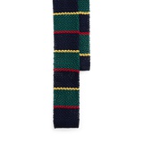 Striped Knit Wool Tie