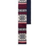 Snowflake & Reindeer Knit Wool Tie