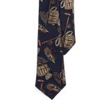 Vintage-Inspired Fishing-Print Tie