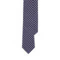 Square-Print Silk Twill Tie