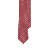 Square-Print Silk Twill Tie