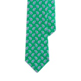 Pine-Print Linen Tie