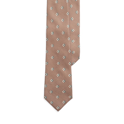 폴로 랄프로렌 Diamond-Print Cashmere-Silk Tie