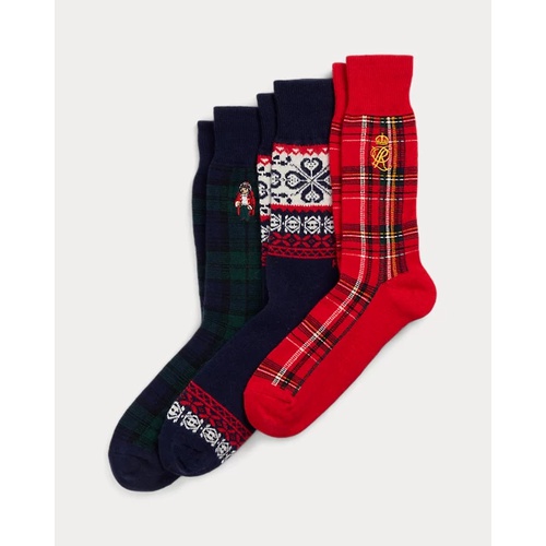 폴로 랄프로렌 Polo Bear Wool-Blend 3-Sock Gift Set