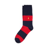 Rugby-Stripe Cotton-Blend Crew Socks