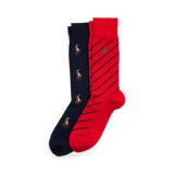 Allover Pony & Striped Sock 2-Pack