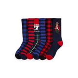 Polo Bear Cotton-Blend Crew Sock 6-Pack