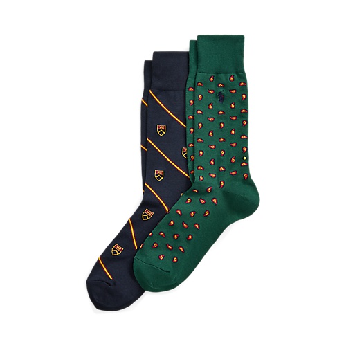 폴로 랄프로렌 Crest & Paisley Trouser Sock 2-Pack