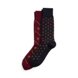 Crest & Paisley Trouser Sock 2-Pack