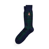 Polo Bear Plaid Wool-Blend Boot Socks