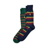 Striped Cotton-Blend Trouser Sock 2-Pack