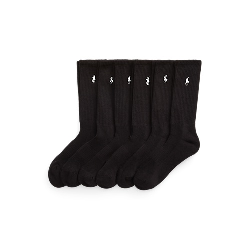 폴로 랄프로렌 Cotton-Blend Crew Sock 6-Pack