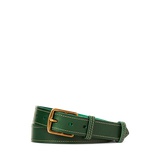 Topstitched Leather Belt