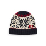 Patterned Wool-Cashmere Beanie