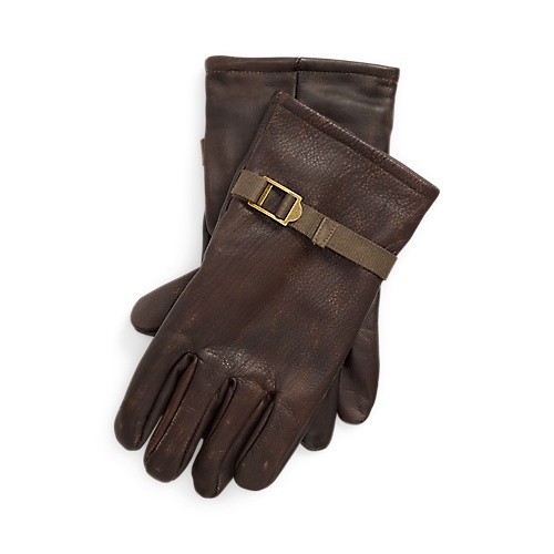 폴로 랄프로렌 Wool-Cuff Leather Gloves