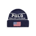 Intarsia-Knit Flag Beanie