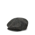 Overcheck Tick-Weave Wool Newsboy Cap