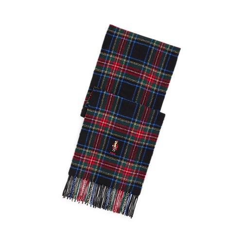 폴로 랄프로렌 Polo Bear Plaid Wool Scarf