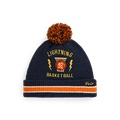 Basketball-Patch Pom-Pom Beanie