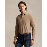 Classic Fit Mesh Long-Sleeve Polo Shirt