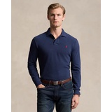 Classic Fit Mesh Long-Sleeve Polo Shirt