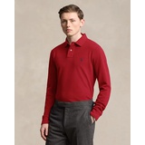 Classic Fit Mesh Long-Sleeve Polo Shirt