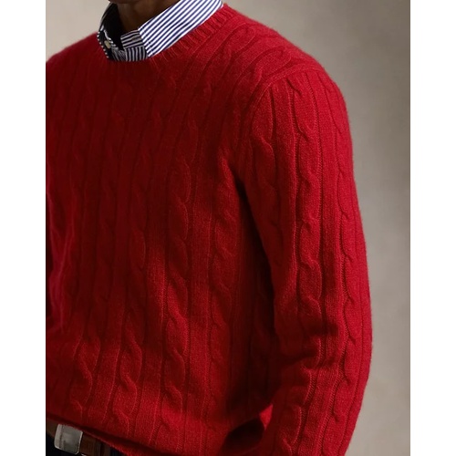 폴로 랄프로렌 The Iconic Cable-Knit Cashmere Sweater