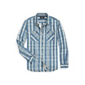 Indigo Plaid Cotton-Linen Workshirt