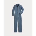 Indigo Striped Linen-Cotton Coverall