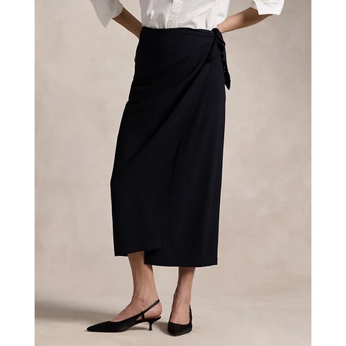 폴로 랄프로렌 Wool Crepe Wrap Skirt