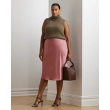 Satin Charmeuse Midi Skirt