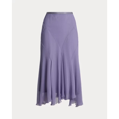 폴로 랄프로렌 Crinkled Silk Paneled Skirt