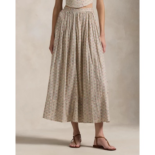 폴로 랄프로렌 Floral Cotton A-Line Skirt