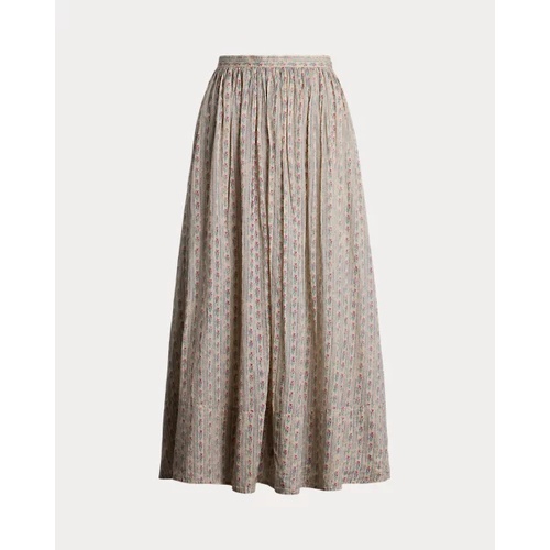 폴로 랄프로렌 Floral Cotton A-Line Skirt