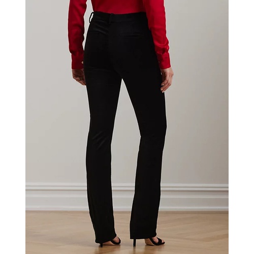 폴로 랄프로렌 High-Rise Stretch Velvet Boot Trouser