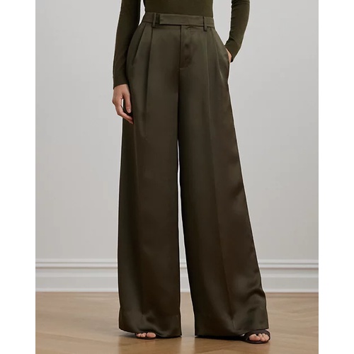 폴로 랄프로렌 Pleated Satin Charmeuse Wide-Leg Pant