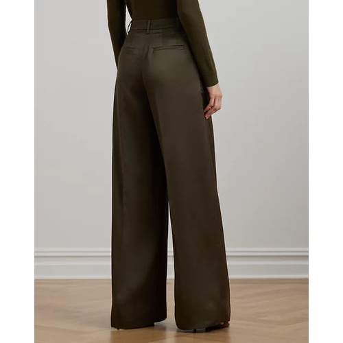 폴로 랄프로렌 Pleated Satin Charmeuse Wide-Leg Pant