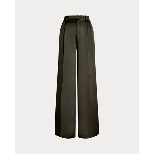 폴로 랄프로렌 Pleated Satin Charmeuse Wide-Leg Pant